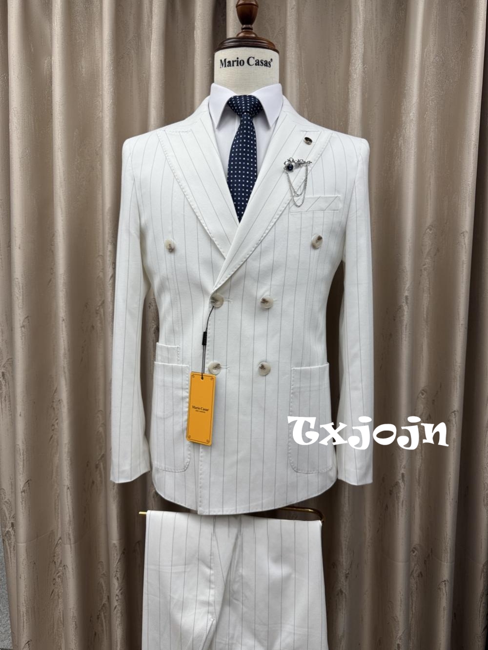 Elegant Formal Men'S Wear - Conjunto de traje a rayas para