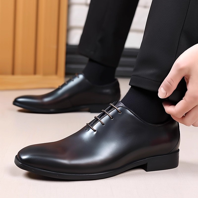 Men'S Luxury Formal Wear Brands - Zapatos Oxford de Cuero Genuino para
