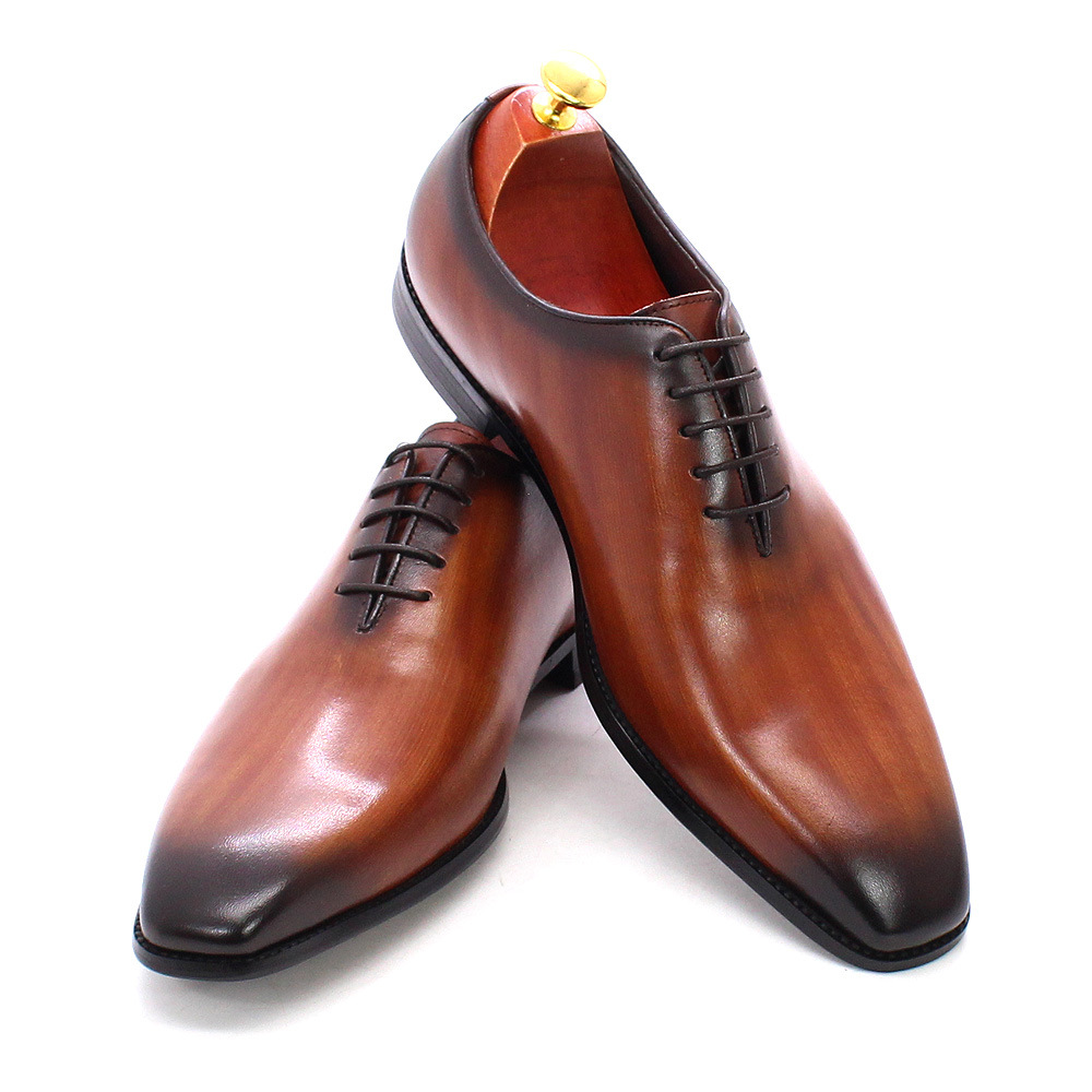 Zapatos Oxford de cuero genuin - Men'S Luxury Formal Wear Brands reseña y precio