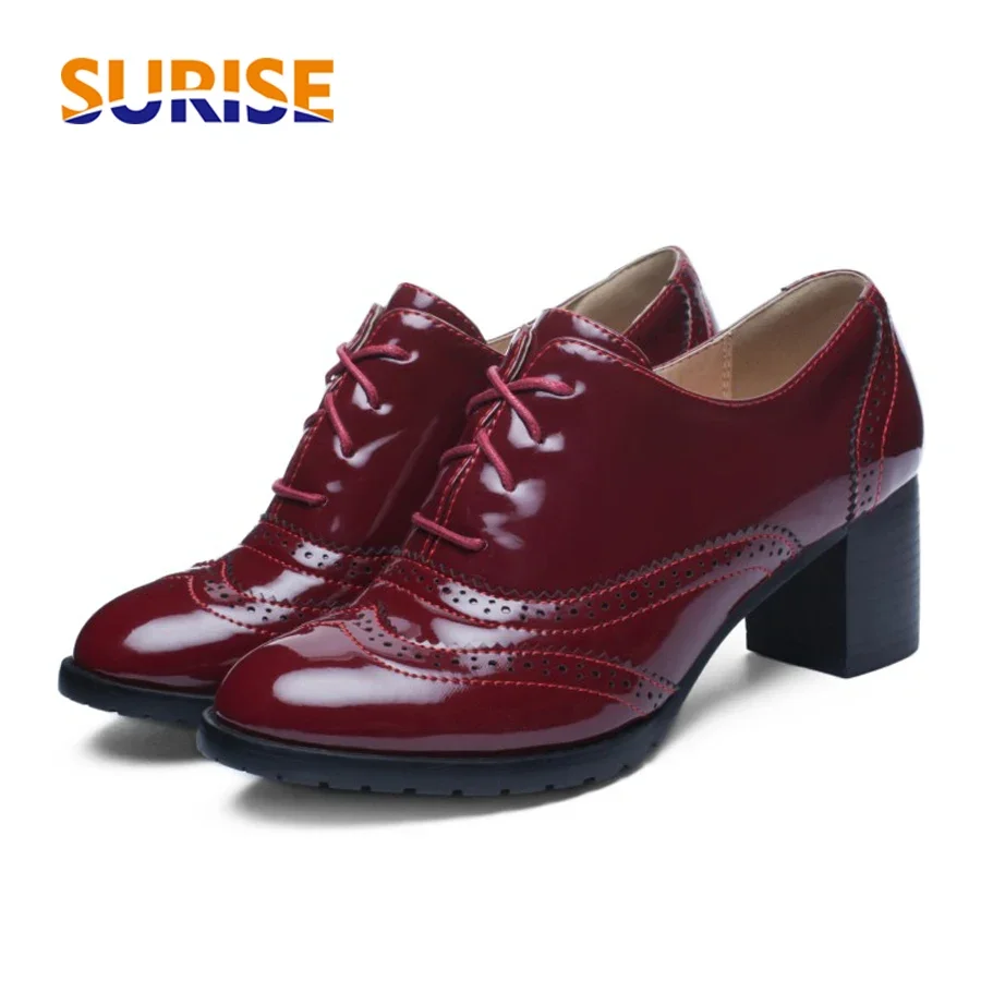 Zapatos Oxford de tacón alto d - Patent Leather Oxford reseña y precio
