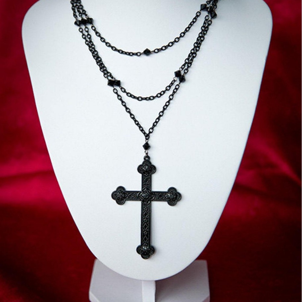 Colgante de Cruz con patrones  - Men'S Gothic Formal Wear reseña y precio