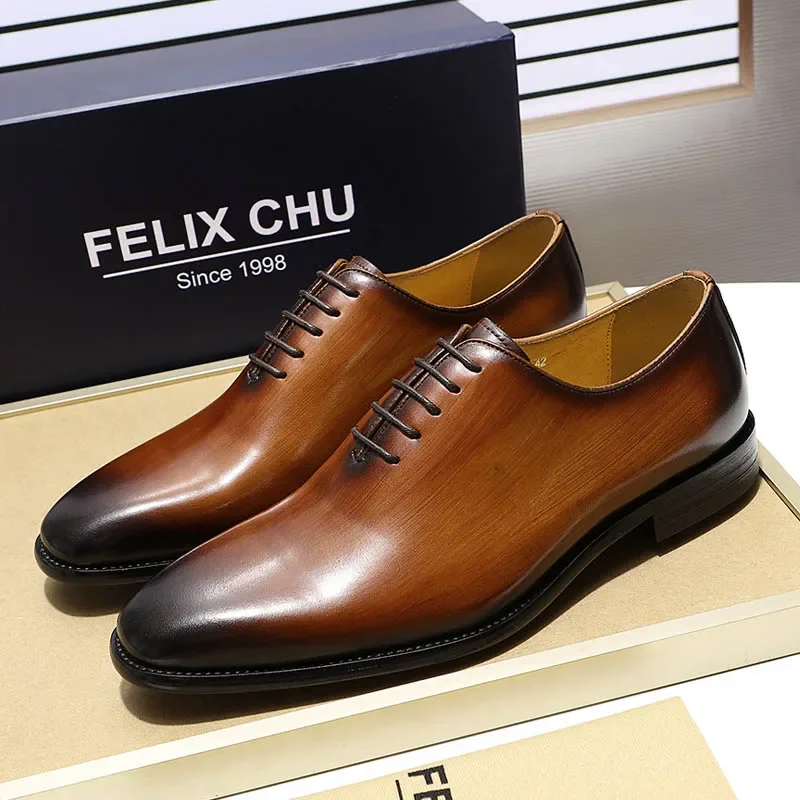Zapatos Oxford de cuero genuin - Men'S Luxury Formal Wear Brands reseña y precio
